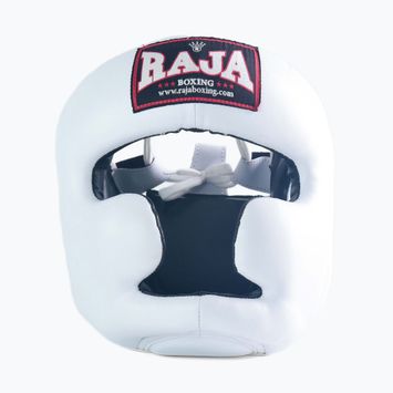 Boxing helmet RAJA BOXING Semi Leather white