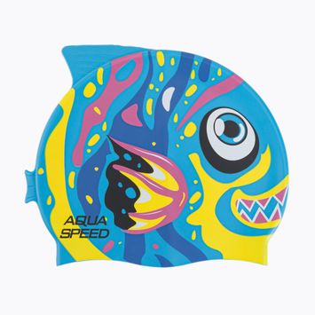 AQUA-SPEED Zoo Fish 01 blue/yellow swimming cap 115