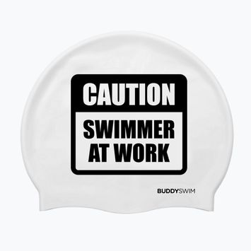 Swim cap BuddySwim CSW Silicone white