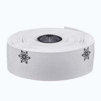 SUPACAZ Super Sticky Kush Galaxy white tape/black print/ano black plugs handlebar wrap