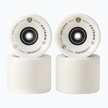 Aztron Surfskate 65 mm / 78A skateboard wheels 4 pcs bright white