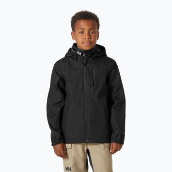 Children's sailing jacket Helly Hansen Crew Hooded JR black