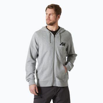 Men's Helly Hansen HH Logo Full Zip Hoodie 2.0 grey/ melange