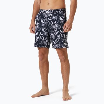 Men's swim shorts Helly Hansen Newport Boardshorts 8" navy nautical aop