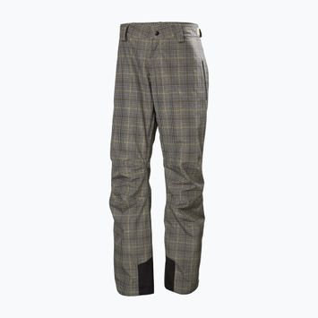 Men's ski trousers Helly Hansen Legendary Insulated pebble broxburn plaid aop
