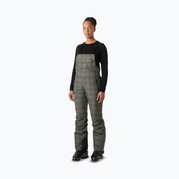 Women's ski trousers Helly Hansen Legendary Insulated Bib pebble broxburn plaid aop