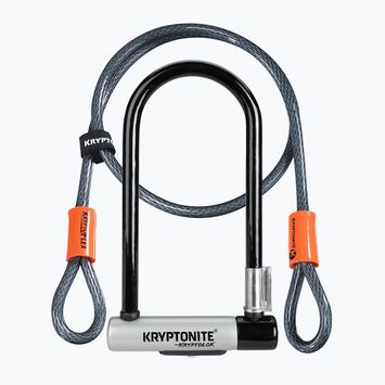 Kryptonite Kryptolok Standard U-Lock + Kryptoflex cable black/grey bicycle lock