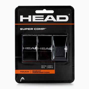 HEAD Super Comp tennis racket wraps 3 pcs black 285088