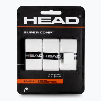 HEAD Super Comp tennis racket wraps 3 pcs white 285088