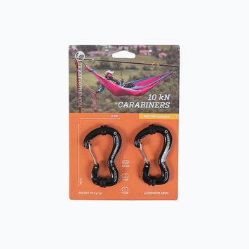 Ticket To The Moon carabiner set A-6061 2pcs black TMBINER10