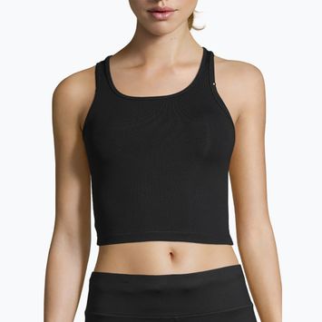 Casall Crop Rib Racerback women's training tank top black 20424