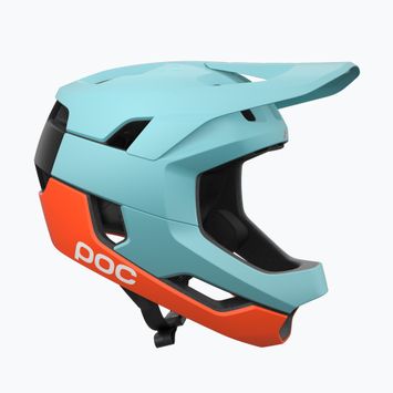 Bike helmet POC Otocon Race MIPS indicolite blue matt/carnelian orange matt