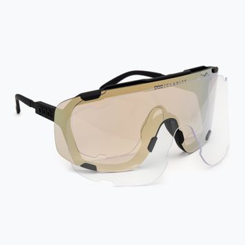 POC Devour uranium black/clarity road/partly sunny gold sunglasses