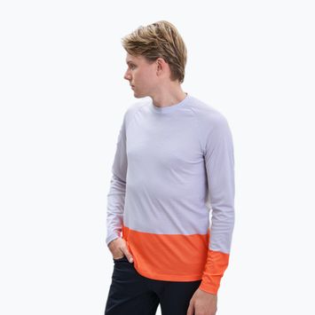 Men's cycling longsleeve POC MTB Pure granite grey/zink orange