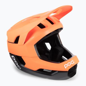 Bicycle helmet POC Otocon Race MIPS fluorescent orange avip/uranium black matt