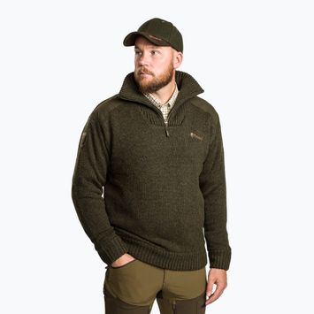 Men's trekking sweatshirt Pinewood Hurricane dark green mel