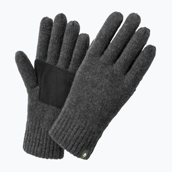 Women's trekking gloves Pinewood Knitted Wool d.anthracite mel
