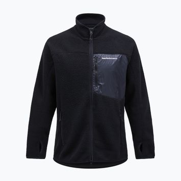 Men's Peak Performance Pile Zip fleece sweatshirt black