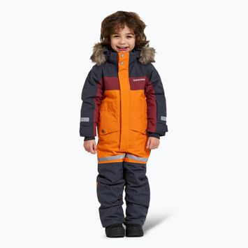 Didriksons Bjärven Cover orange jam children's ski suit