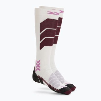 Women's ski socks X-Socks Ski Expert Otc x white/lavender