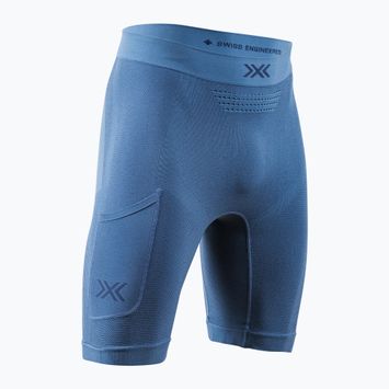 Men's X-Bionic Xceed Run Tights slate blue/marine thermal shorts