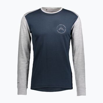 Men's SCOTT Defend Merino thermal longsleeve dark blue/light grey melange