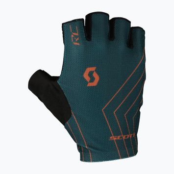 Men's cycling gloves SCOTT RC Team SF aruba green/braze orange