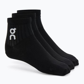 Socks On Running Logo Sock Mid 3 pairs black