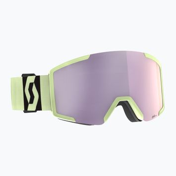 SCOTT Shield AMP Pro acid yellow/amp pro lavender chrome ski goggles