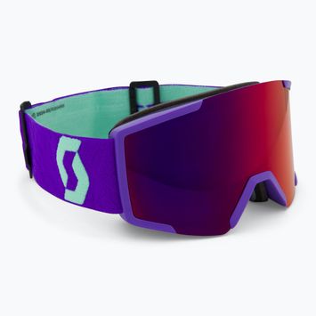 SCOTT Shield deep purple/solar red chrome ski goggles