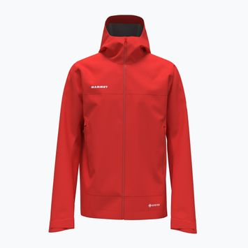 Men's Mammut Crater Light HS Hooded Rain Jacket red