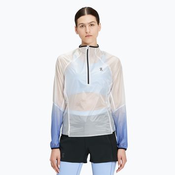 Women's On Running Zero undyed-white /cobalt running jacket