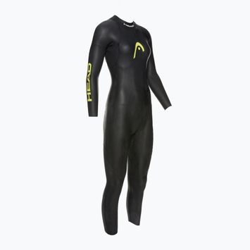 Women's triathlon wetsuit HEAD Ow Free 3.2 black/yellow