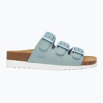 Scholl Rio Wedge Ad Med pale blue women's flip-flops