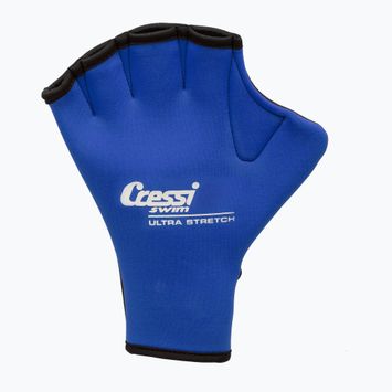 Cressi swimming gloves blue