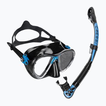 Cressi Big Eyes Evolution + Alpha Ultra Dry dive set black/blue