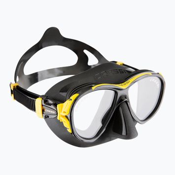 Cressi Naxos diving mask black/yellow