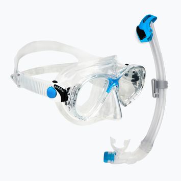 Cressi Marea + Seal Dry Jr clear/azure dive set