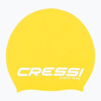 Cressi Loira Long Hair swimming cap yellow/white