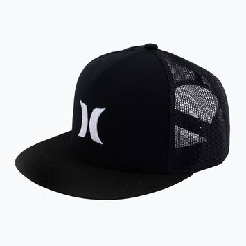 Men's Hurley Icon Solid Flat Trucker cap black