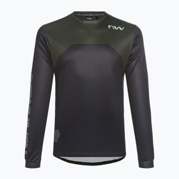 Northwave Sharp black / forest green men's cycling jersey