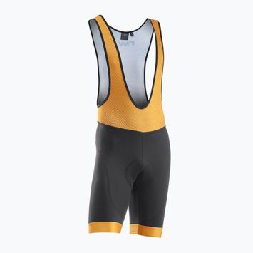 Men's Northwave Force Evo Bibshort black/ochre cycling shorts