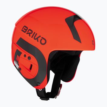 Children's ski helmet Briko Vulcano FIS 6.8 JR shiny orange/black
