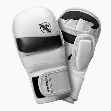Hayabusa T3 Hybrid white/black grappling gloves