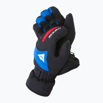 Children's ski gloves Dainese Hp Scarabeo black taps/high risk red/lapi