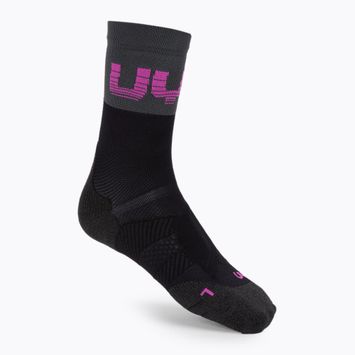 Women's cycling socks UYN Light black /grey/rose violet