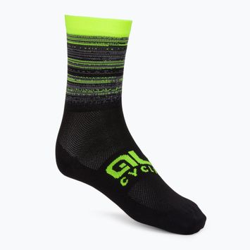 Alé Scanner cycling socks black and yellow L21181460