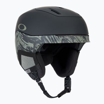 Oakley Mod5 matte black/dark brush swirl ski helmet