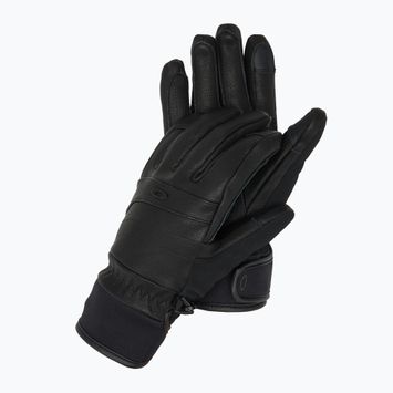 Women's Oakley W. Peak Leather blackout ski gloves