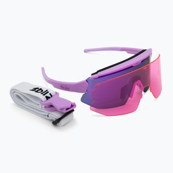 Bliz Breeze Small matte purple/grey purple mirror/pink sunglasses